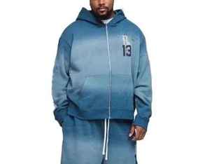 Lightweight Fleece Tracksuit Plain Dyed Winter Sweat Suits 2 Pieces <b>Set</b> Flared Sweatpants Drawstring Hoodie Men's Regular Fit - Product Image 4