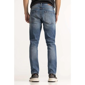 Premium Mens Light Blue Denim Jeans Straight Leg Regular Fit Soft Cotton Fabric Classic Five Pocket Design Versatile Casual Pant - Product Image 2