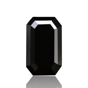 Diamantes Negros Naturales Tratados con Corte Esmeralda de 1ct y 2ct, Certificados por IGI, con Corte Excelente para Joyería - Product Image 3