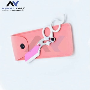 Premium Powder Coated Pink Double Finger <b>Razor</b> <b>Straight</b> Edge Barber Shaving Tool Men Face Body Grooming Professional Salon Use - Product Image 4