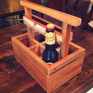 6-Pack Beer Carrier With Metal Bottle Opener Handcrafted Wooden Bottle Carrier - Product Image 2