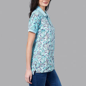 เสื้อถักซับลิเมชั่นสำหรับผู้หญิง สีและขนาดตามสั่ง แขนสั้น ระบายอากาศ แห้งเร็ว สไตล์ลำลอง แฟชั่นสตรีทแวร์ - Product Image 3