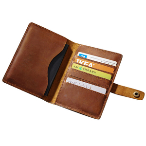 Wholesale RFID Blocking Cowhide Leather Wallet Custom Logo Secure RFID Leather Bifold Wallet Front Pocket Card Holder - Product Image 5
