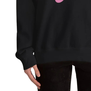 Sweat-shirt noir à motif graphique moderne, en molleton doux, col rond, manches longues, vêtement décontracté pour l'hiver - Product Image 4