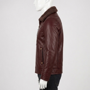 Chaqueta de Cuero para Hombre, Invierno, Lona Impermeable, Ecológica, para Motocicleta, Tallas Grandes, Multicolor, Reversible, Cuero Genuino 2026 - Product Image 3