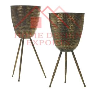 Maceta de hierro de metal de último diseño con soporte multicolor macetas de decoración de jardín para interiores y exteriores - Product Image 6