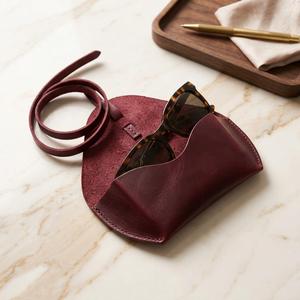 Soft Cowhide Leather Heavy Duty Smell Proof Classic Protection <b>Glasses</b> Case Genuine Pouch Luxury Slim Handmade Vintage <b>Reading</b> - Product Image 3