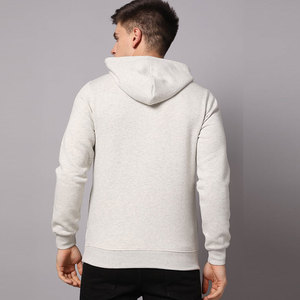 Sudadera con Capucha para Hombre, Gris, de Algodón, Tejida, con Estampado de Letras, Informal, para Otoño, Corte Regular, con Bolsillos - Product Image 3