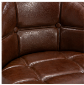 Modern Brown <b>Leather</b> Upholstered <b>Bar</b> <b>Stool</b> with Solid Wooden Legs and Footrest Counter Height Chair for Kitchen Cafe Seating - Product Image 4