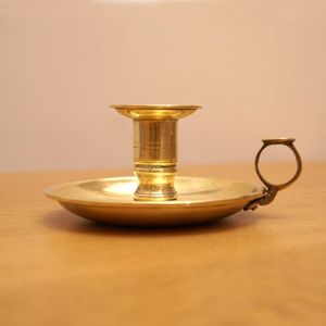 Antique Style Brass Candle <b>Stand</b> with Solid Base Decorative Gold Finish Handmade Home Decor Wedding Centerpiece Table Decoration - Product Image 2