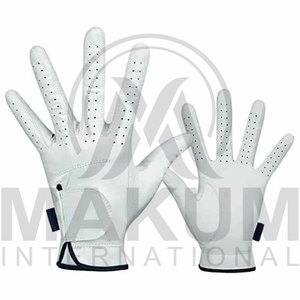 Guante de Golf de Cuero Genuino Blanco, Transpirable y Perforado, para Mano Derecha, Unisex, con Cierre de Velcro - Product Image 3