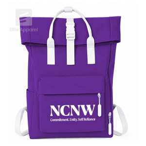 Custom National Council of Negro Women <b>Backpack</b> Embroidered logo Casual <b>Backpack</b> <b>Large</b> Capacity for Girls with polyester lining - Product Image 1