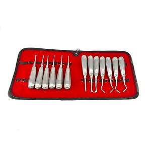 Juego de 13 piezas de fórceps manuales para extracción dental, elevadores dentales de acero inoxidable, alicates curvos para levantar raíces, herramienta quirúrgica para raíces - Product Image 1