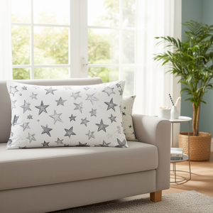 Almohada de Alta Calidad con Diseño de Estrellas de 20x30 Pulgadas, Relleno de Plumas y Fibra, Tela de Poliéster con Certificado Oeko-Tex, con Función de Calefacción y Refrigeración - Product Image 3