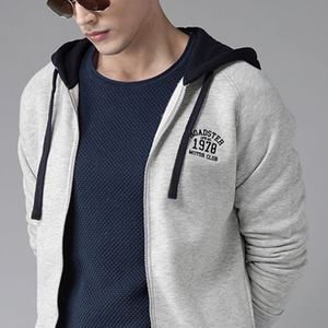 Sudadera con Capucha Oversize para Hombre, Color Sólido, Forro Polar de Algodón, Estilo Casual Otoñal, Corte Regular, Diseño con Bolsillos, Transpirable - Product Image 4