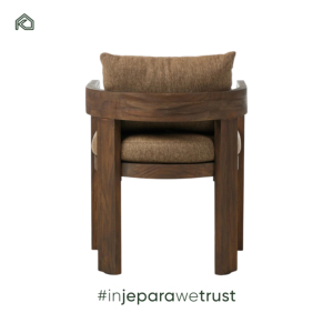 Chaise de salle à manger d'extérieur moderne et contemporaine avec structure en teck robuste et coussins épais et doux pour un confort maximal, idéale pour appartement et chambre. - Product Image 4