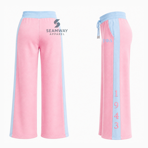 Ensemble de sport pour femme Jack And Jill Of America, haut court à col roulé et pantalon ample à cordon de serrage, color block - Product Image 5