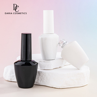 Vente en gros de flacons en verre vides pour vernis à ongles de 13 ml, flacon ovale pour vernis gel UV avec pinceau, emballage cosmétique pour manucure gel
