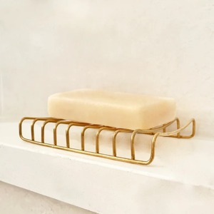 Porte-savon décoratif en métal, porte-savon de salle de bain contemporain en acier inoxydable - Product Image 2