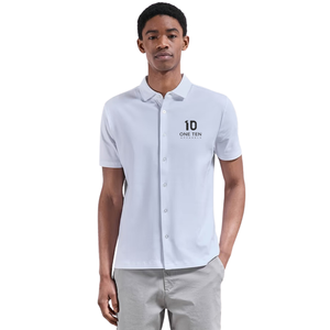 รับผลิตเสื้อเชิ้ตผู้ชายแขนสั้นแบบ OEM พิมพ์ลาย ระบายอากาศได้ดี เหมาะสำหรับใส่ลำลอง ฤดูร้อน ทำงาน ออฟฟิศ ธุรกิจ และเล่นกอล์ฟ - Product Image 1