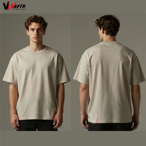 Muestra Gratuita de Camiseta Unisex de Algodón de Corte Regular, Talla Grande para Mujer, 200 Gramos, Gruesa, Ecológica, con Estampado Puff - Product Image 1