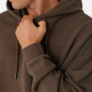 Vente en gros de 350 grammes pull surdimensionné sweat à capuche polaire d'hiver pour hommes teint uni pull pour garçons pantalon de survêtement polaire sweats à capuche - Product Image 6