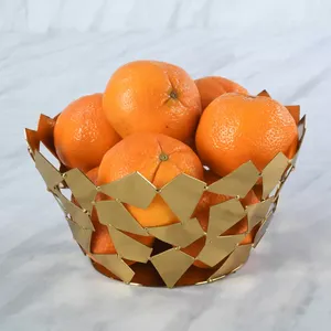 Luxury Handmade Decorative Bowl with Premium Silver Electroplated Mirror FinishModern Gold <b>Ceramic</b> Eco-Friendly Decorative Bowl - Product Image 1