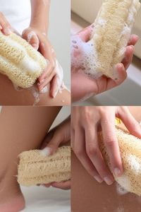 Wholesale Natural Loofah Bath Sponge Manufacturer <b>Body</b> Scrubber Eco Friendly Biodegradable Pad OEM - Product Image 5
