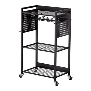 "4-Tier <b>Tool</b> <b>Cart</b> 150 Lbs Load Capacity Floor Stand Rolling Drill Holder Stability Storage Rack Heavy Duty Garage Organizer" - Product Image 1