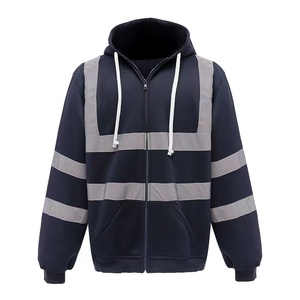 Sweat-shirt à capuche de travail, gilet de sécurité haute visibilité pour travaux routiers et d'assainissement, avec bandes réfléchissantes pour la construction - Product Image 1