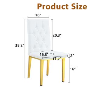 Juego de 4 Sillas de Comedor Blancas sin Brazos, Acabado Gris Elegante y Misterioso para el Comedor - Product Image 4