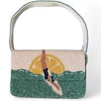 Sac à bandoulière motif chien perlé, entièrement fait main en Inde, broderie de perles de rocaille haut de gamme, élégant sac de soirée pour femme, sac artisanal