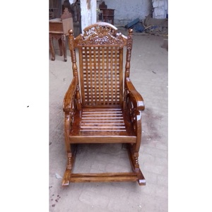 Silla Mecedora Moderna de Madera de Teca Premium, Silla Mecedora de Madera Antigua, Personalizable en Tamaño y Color, Precio de Mayoreo Directo de Fábrica - Product Image 2