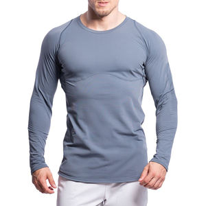 Chemises de compression pour hommes - Vêtements de fitness respirants à séchage rapide, manches courtes, légers, tissu personnalisable, vente chaude - Product Image 3