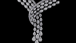 Collier de mariée de luxe de créateur, diamants de laboratoire taille poire certifiés IGI, plaqué argent rhodié, pour femme - Product Image 4