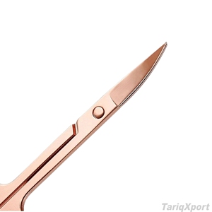 Professional Multi-Purpose <b>Small</b> Straight Stainless Steel Handle Right-Handed Eyebrow Scissors Sharp Salon Use Custom Logo - Product Image 3