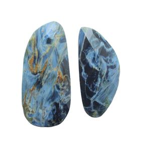 Pietersite naturelle de haute qualité à facettes en forme de fantaisie Cabochon pierre précieuse pierre Druzy noire pour la fabrication de bijoux bagues certifiées IGI - Product Image 1