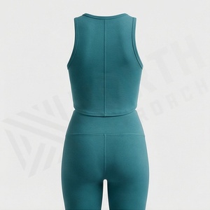 Ensemble de yoga pour femmes, vêtements de fitness, soutien-gorge de sport et leggings, tenue de sport pour la gym, l'entraînement et les exercices, couleur personnalisée - Product Image 2