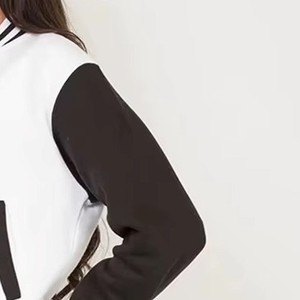 Fashion Women Letterman Varsity <b>Jacket</b> Custom College Baseball Coat Wool <b>Leather</b> Sleeve OEM ODM Sample Service - Product Image 1
