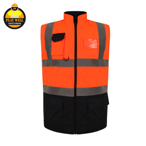 Chalecos de Alta Visibilidad sin Mangas, Transpirables, Ropa de Trabajo de Seguridad con Tiras Reflectantes para Construcción - Product Image 4