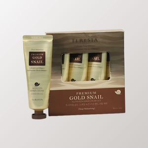 Crème pour les mains en gros Tersia Korean K-Beauty Premium Gold Hand Cream 4SET Fabriqué en Corée Coffrets cadeaux Snail - Product Image 2