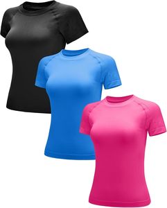 เสื้อยืดวิ่งสำหรับผู้หญิง แห้งเร็ว ระบายอากาศได้ดี ซับเหงื่อ เหมาะสำหรับออกกำลังกายและเล่นกีฬา - Product Image 1