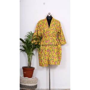 Nuevo Diseño de Kimonos Kantha para Descansar en Casa, Kimono de Lujo hasta la Rodilla para Damas de Honor a Precio de Mayoreo - Product Image 4