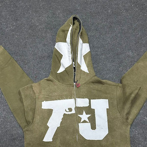 Fabricants pakistanais de vêtements pour hommes sur mesure, sweats à capuche et sweat-shirts respirants avec logo et fermeture éclair, effet délavé, différentes tailles. - Product Image 3