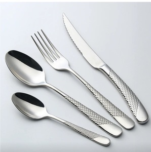 <b>Mirror</b> Polished Stainless Steel Flatware Set <b>Gold</b> Handle Silver Plated Cutlery Set for Wedding Restaurant & cafe Handcrafted - Product Image 5