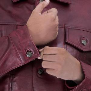 Chaquetas de cuero a la moda hechas a medida al por mayor, chaqueta 100% cuero para hombre en diferentes colores, diseño nuevo y moderno - Product Image 6