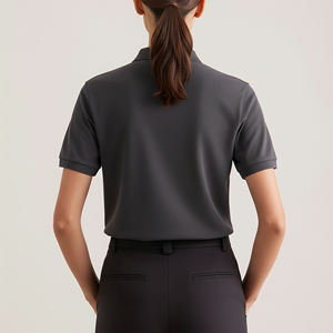 เสื้อโปโลแขนสั้นผ้าฝ้าย 100% คอซิป 1/4  ปักโลโก้ตามสั่ง เป็นมิตรกับสิ่งแวดล้อม แห้งเร็ว เหมาะสำหรับฤดูร้อน - Product Image 2