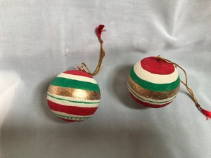 Country Limited Handmade High Quality <b>Red</b> White Stripe Christmas Bauble 8cm Shatterproof Plastic Ornament - Product Image 4