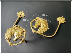 Gancho para sujetar cortinas con forma de cabeza de caballo, soporte decorativo para cortinas montado en la pared, perfecto para amantes de los caballos, decoración con temática ecuestre - Product Image 3