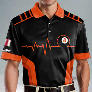 Chemises d'équipe de billard amusantes pour hommes, personnalisées OEM, en toile unie avec impression numérique par sublimation, pour tournois de billard - Product Image 3